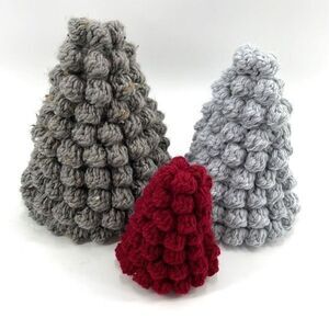 Handmade crochet Christmas tree small size decorations holiday decor evergreen